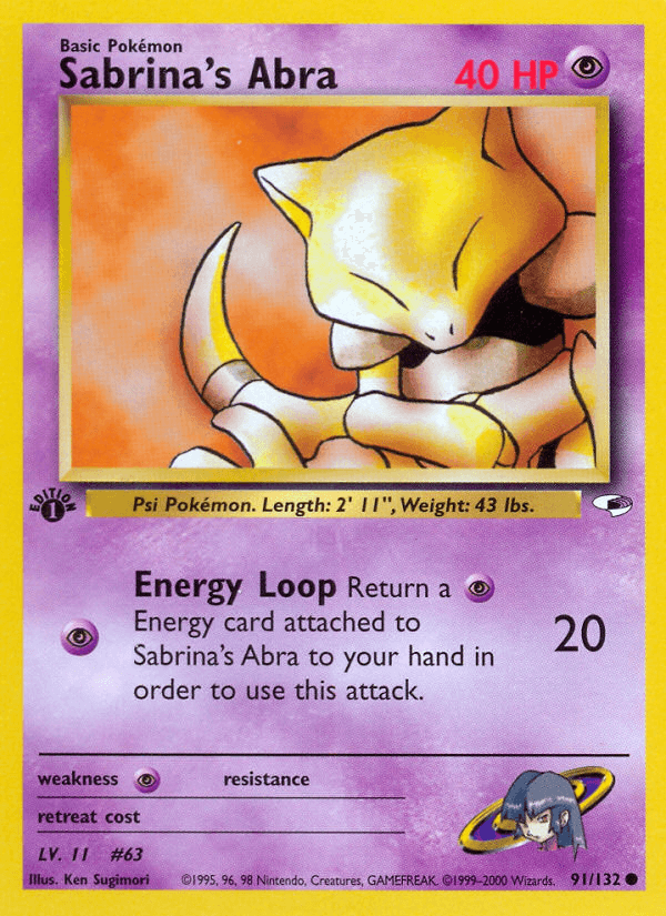 Sabrina's Abra, carta 91 de Gym Heroes