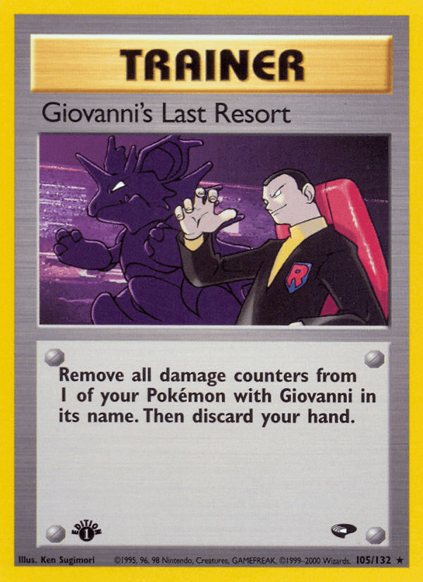 Giovanni's Last Resort, carta 105 de Gym Challenge