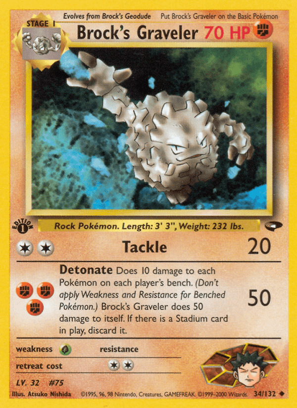 Brock's Graveler, carta 34 de Gym Challenge
