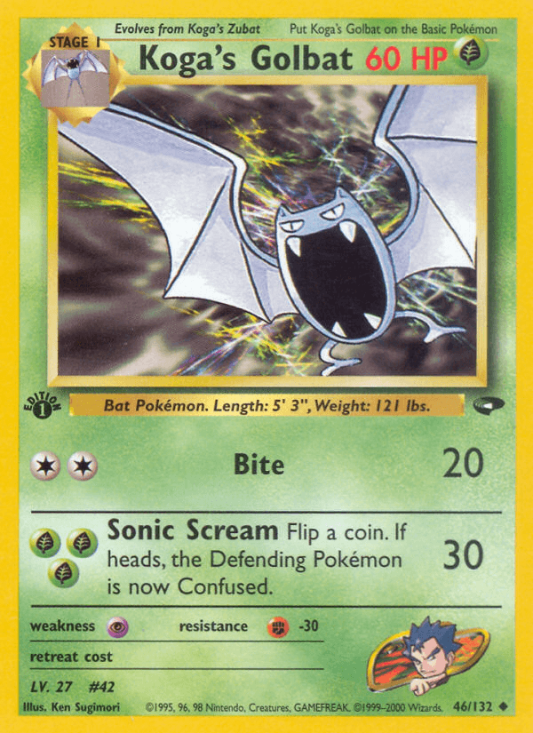 Koga's Golbat, carta 46 de Gym Challenge