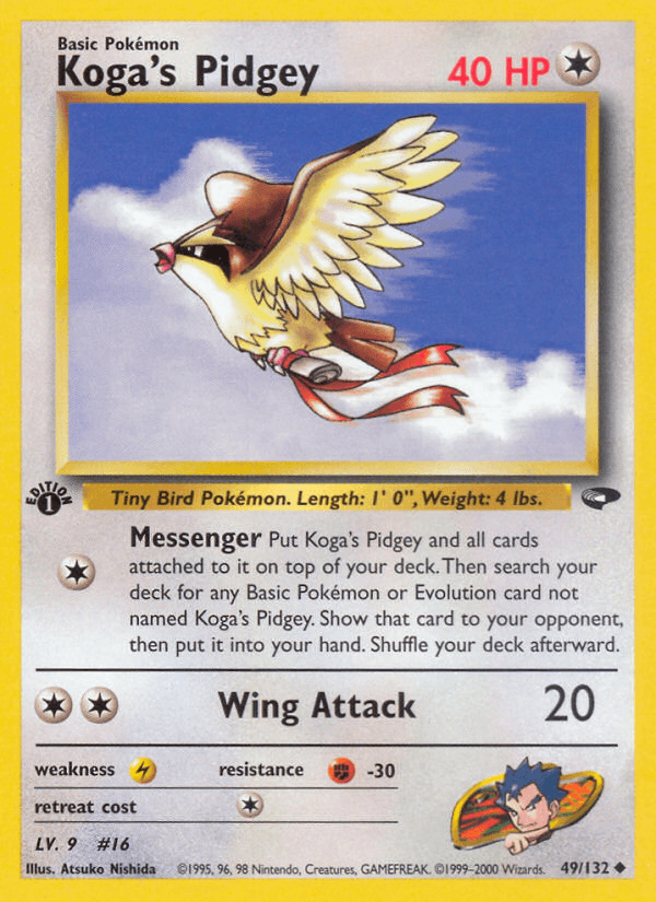 Koga's Pidgey, carta 49 de Gym Challenge