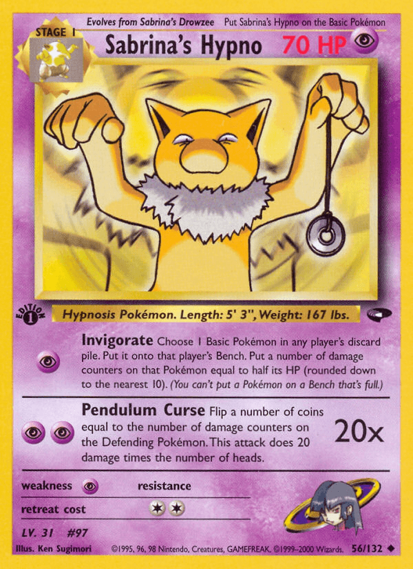 Sabrina's Hypno, carta 56 de Gym Challenge