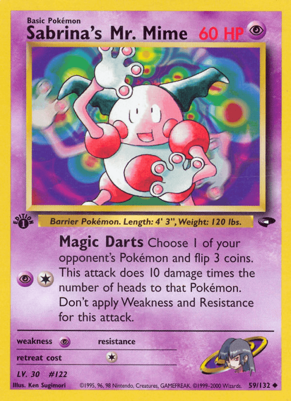 Sabrina's Mr. Mime, carta 59 de Gym Challenge