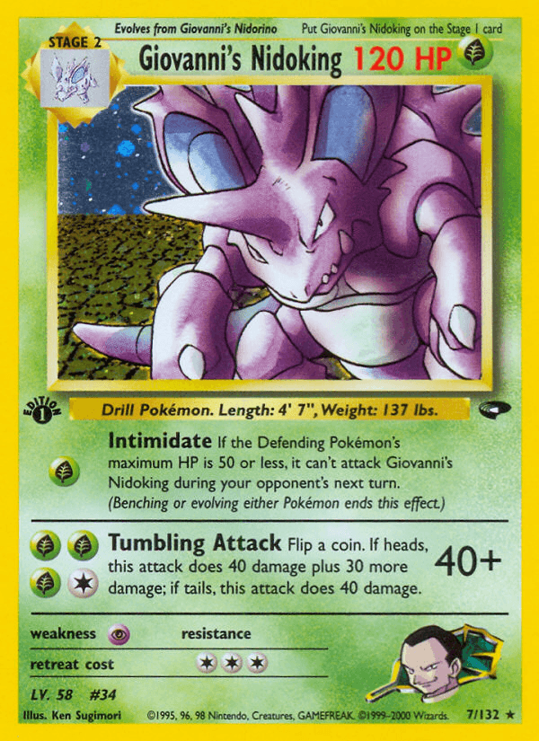 Giovanni's Nidoking, carta 7 de Gym Challenge