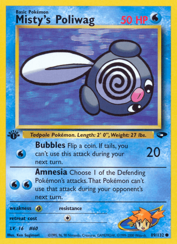 Misty's Poliwag, carta 89 de Gym Challenge