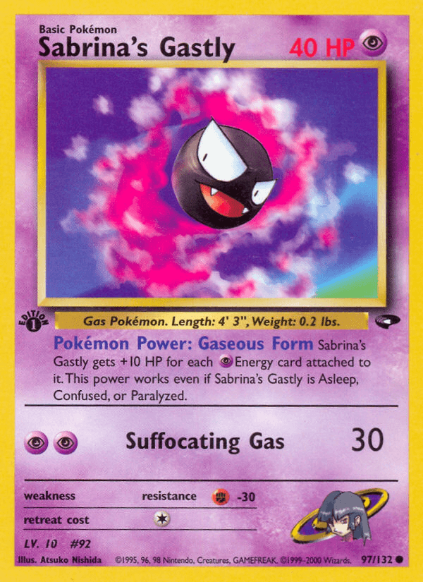 Sabrina's Gastly, carta 97 de Gym Challenge