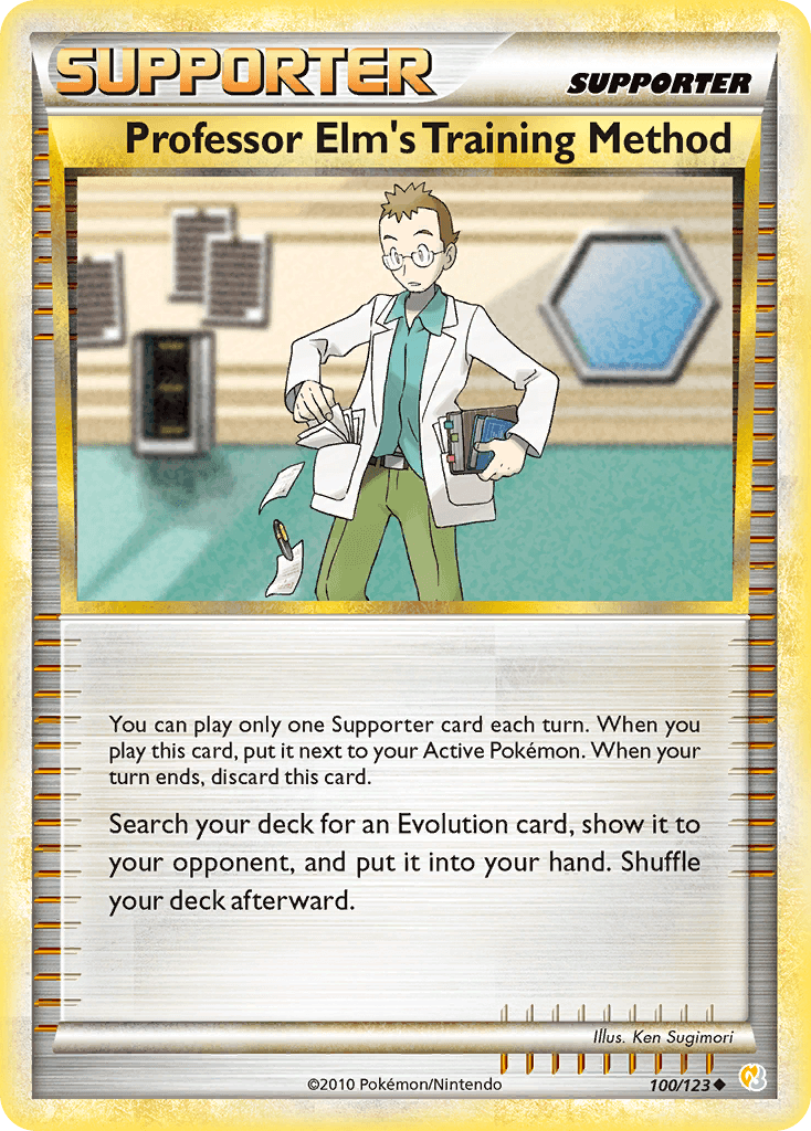 Professor Elm’s Training Method, carta 100 de HeartGold SoulSilver