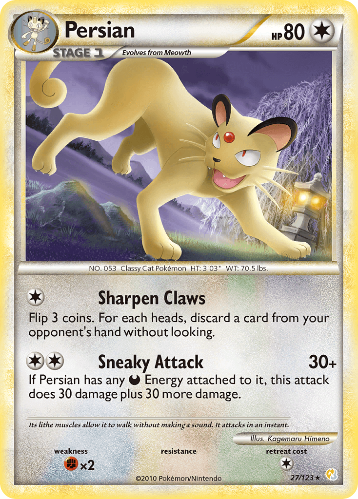 Persian, carta 27 de HeartGold SoulSilver