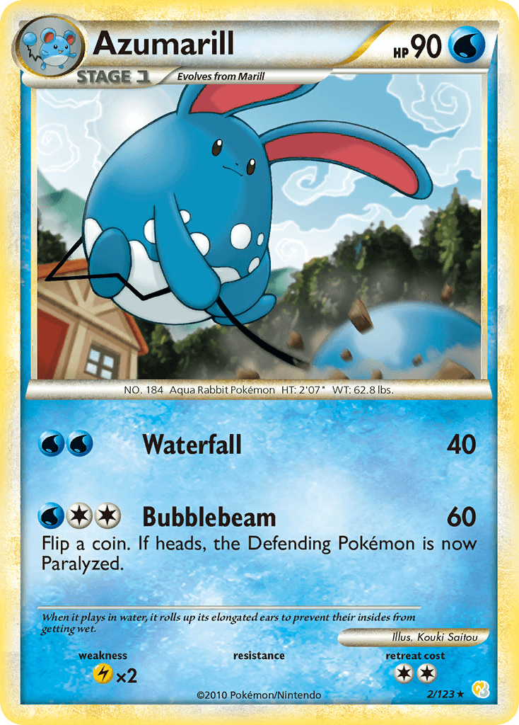 Azumarill, carta 2 de HeartGold SoulSilver