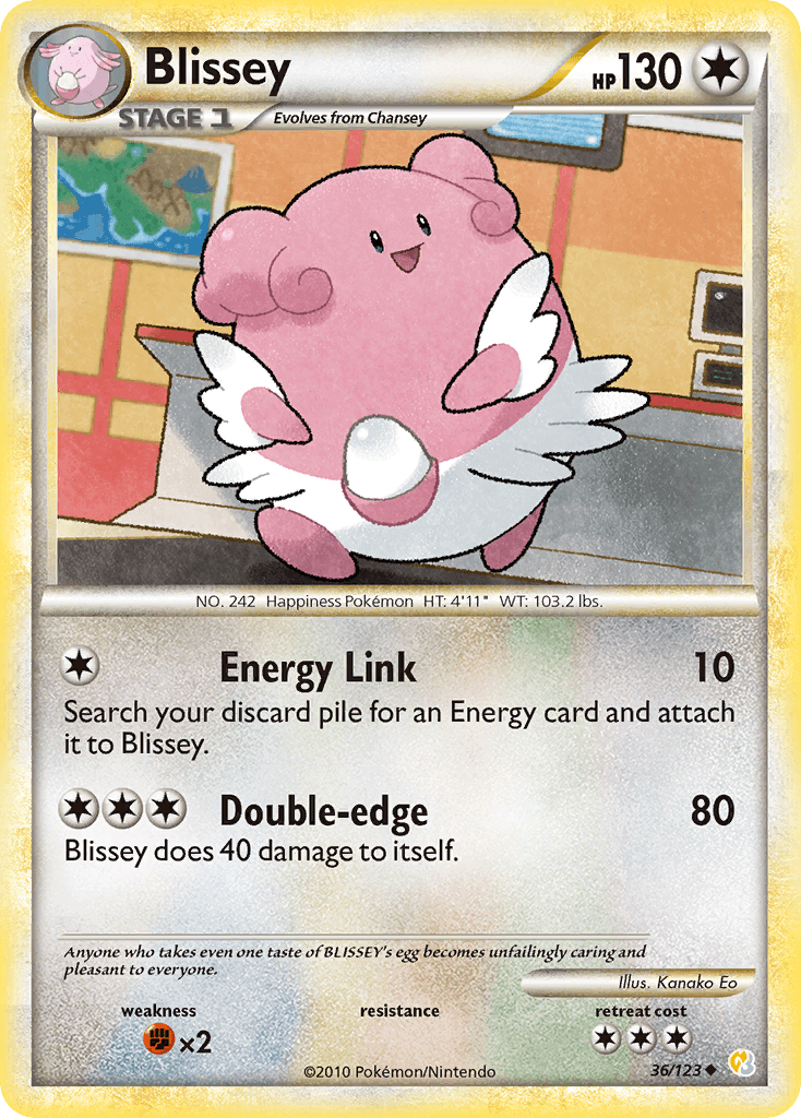 Blissey, carta 36 de HeartGold SoulSilver