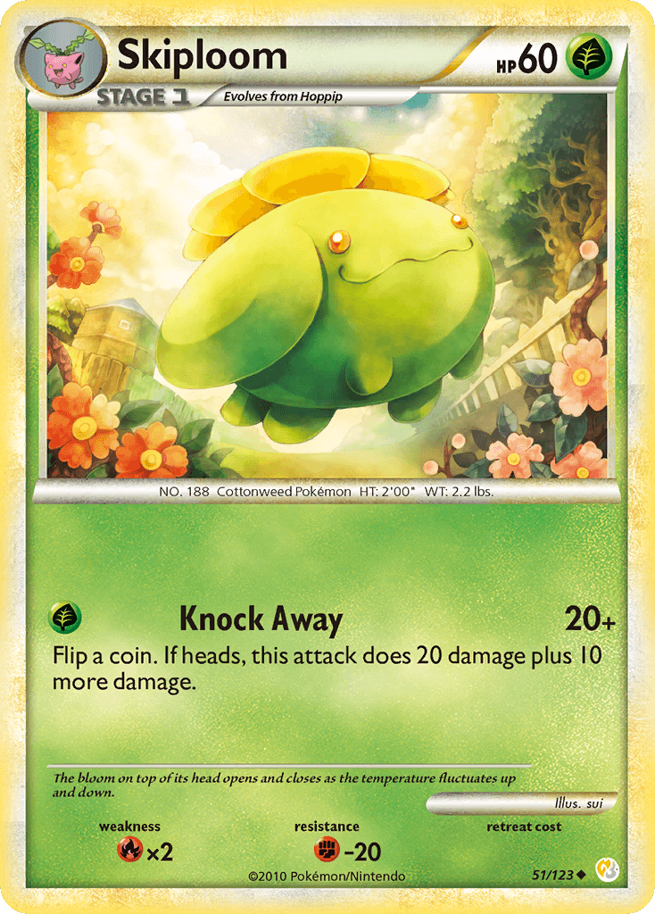 Skiploom, carta 51 de HeartGold SoulSilver