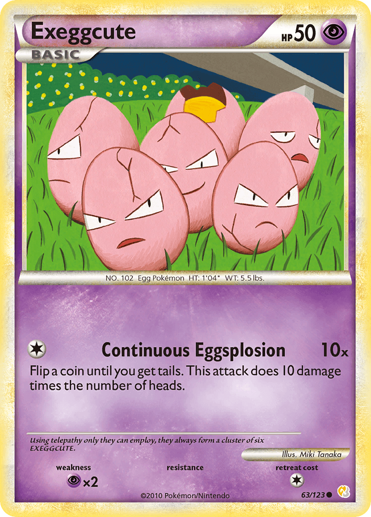 Exeggcute, carta 63 de HeartGold SoulSilver