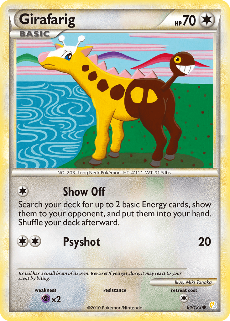 Girafarig, carta 64 de HeartGold SoulSilver