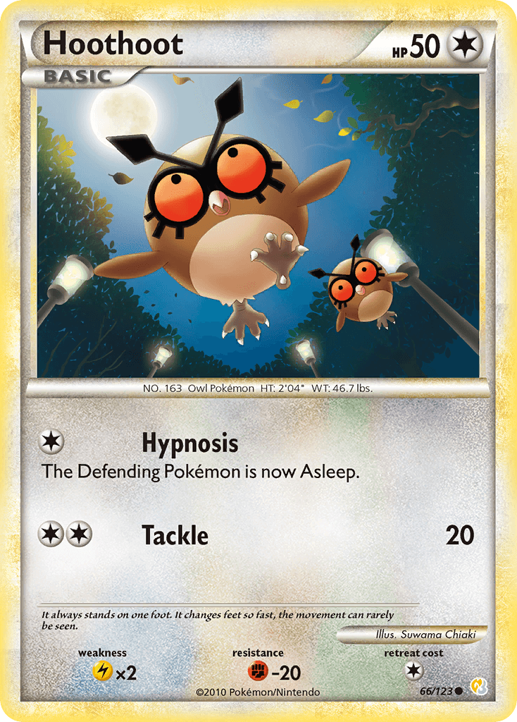 Hoothoot, carta 66 de HeartGold SoulSilver