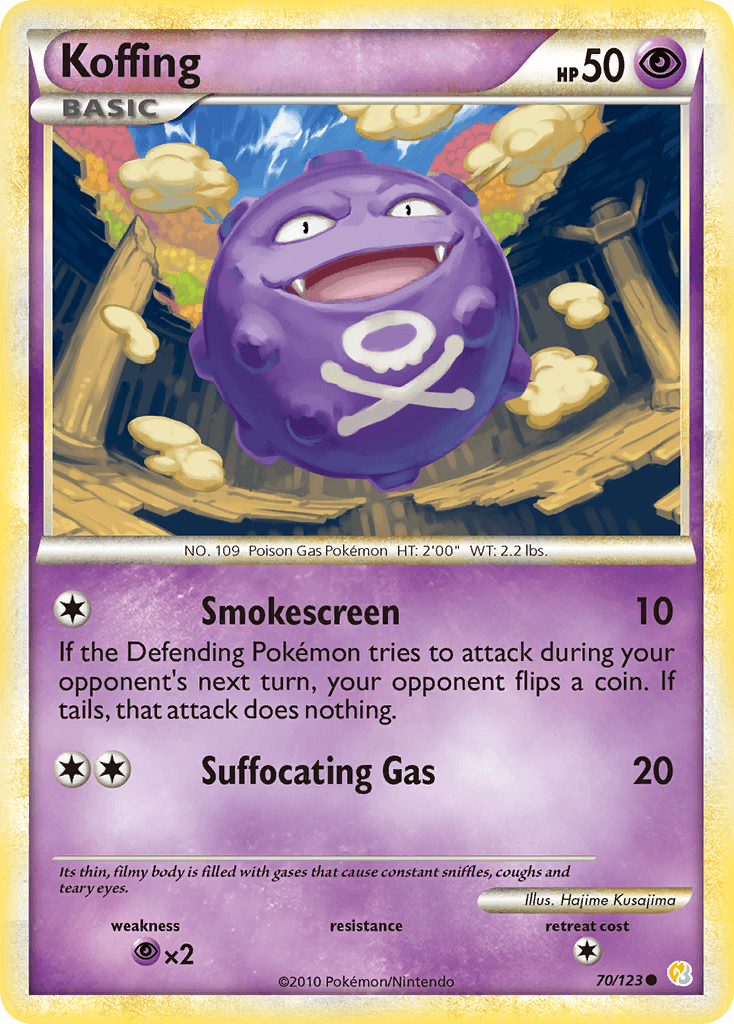 Koffing, carta 70 de HeartGold SoulSilver