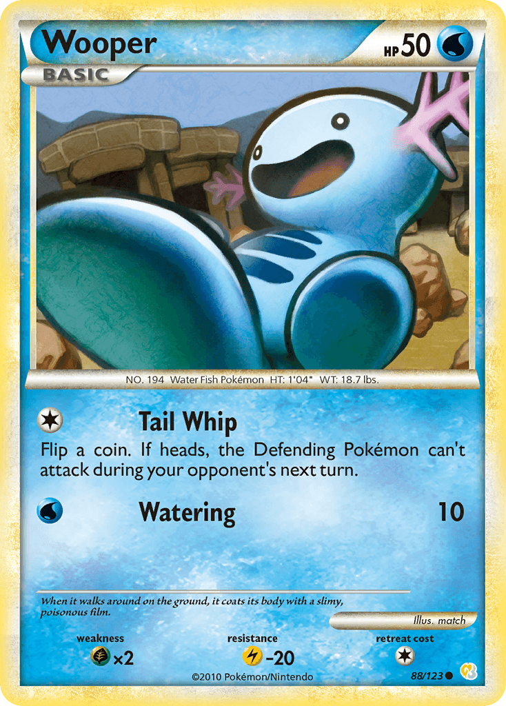 Wooper, carta 88 de HeartGold SoulSilver