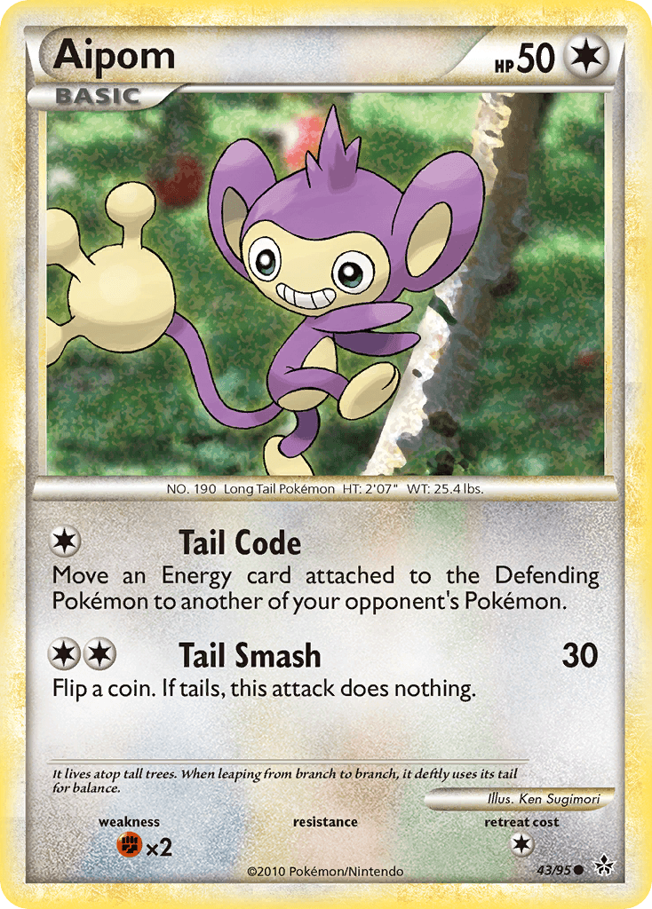 Aipom, carta 43 de Unleashed