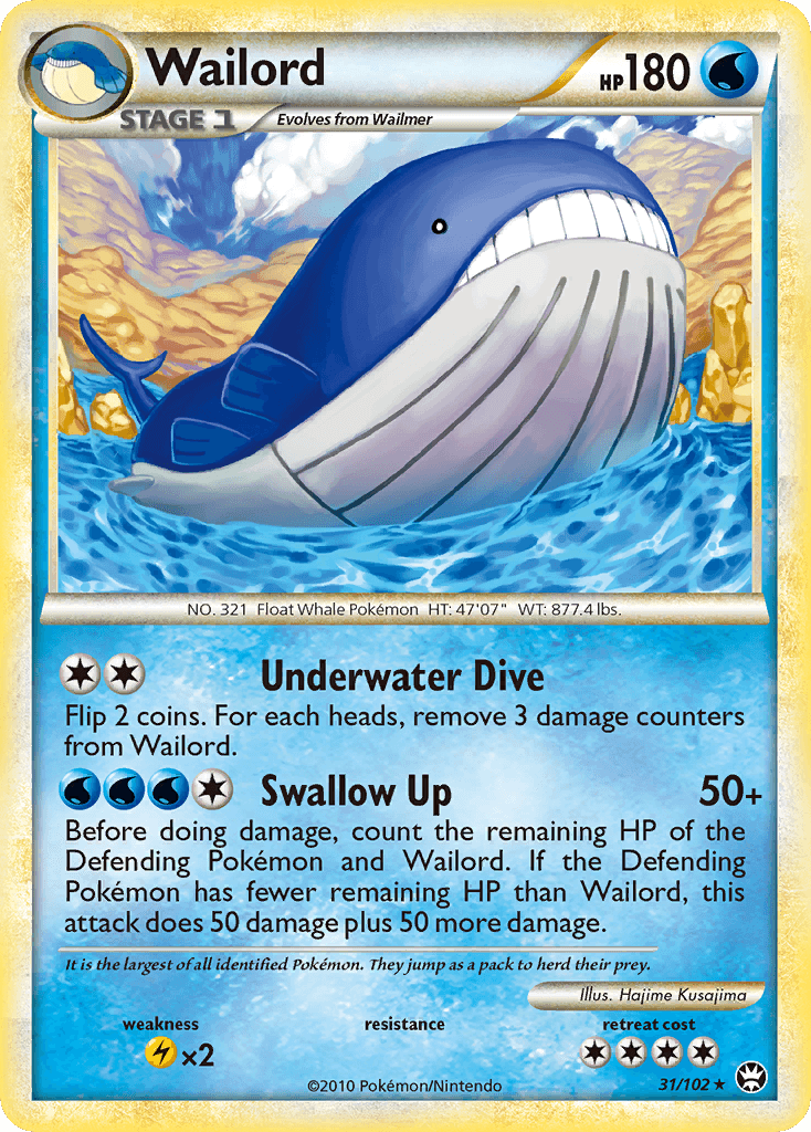 Wailord, carta 31 de Triumphant