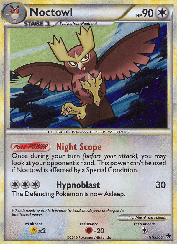 Noctowl, carta HGSS06 de HGSS Black Star Promos