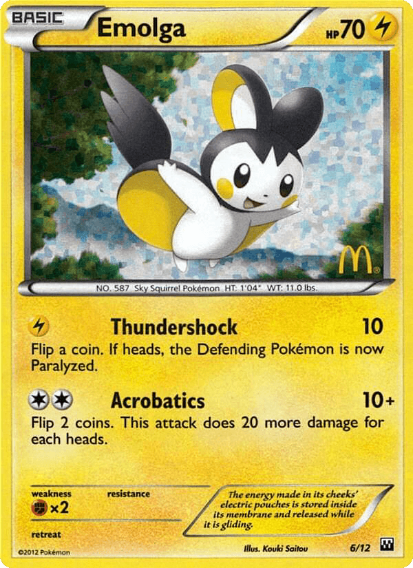 Emolga, carta 6 de McDonald's Collection 2012