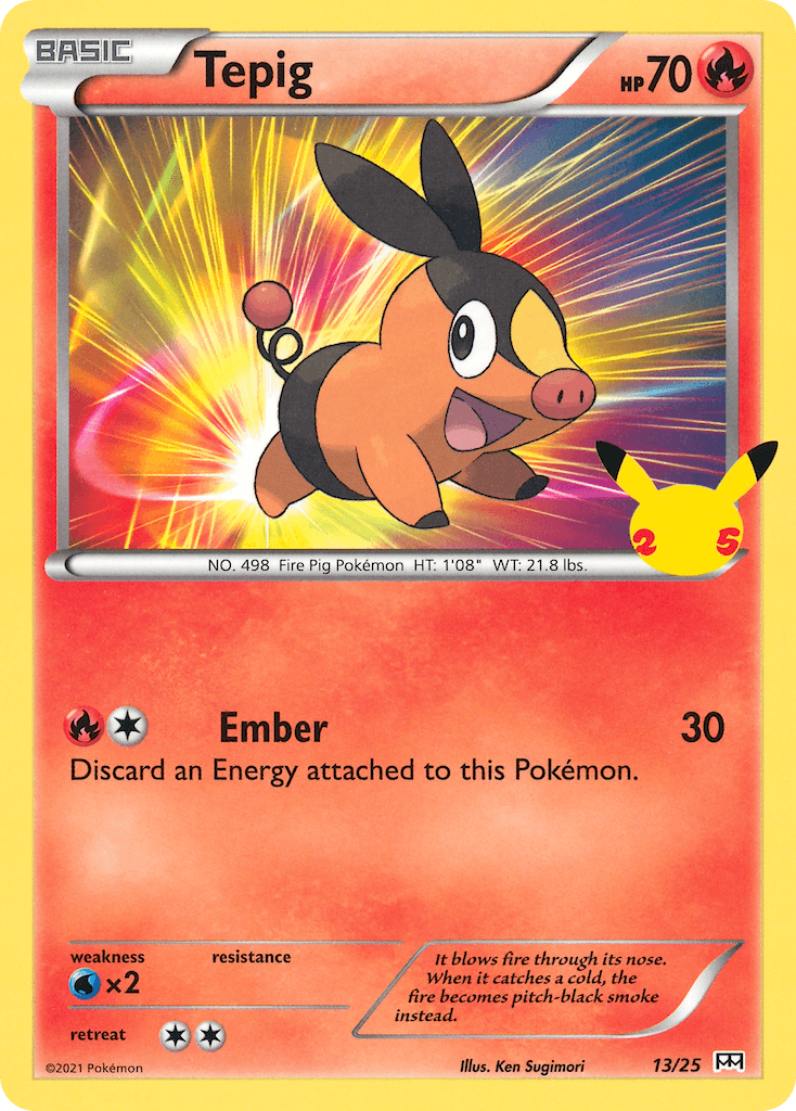 Tepig, carta 13 de McDonald's Collection 2021