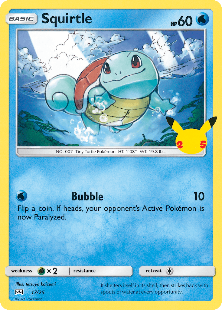 Squirtle, carta 17 de McDonald's Collection 2021
