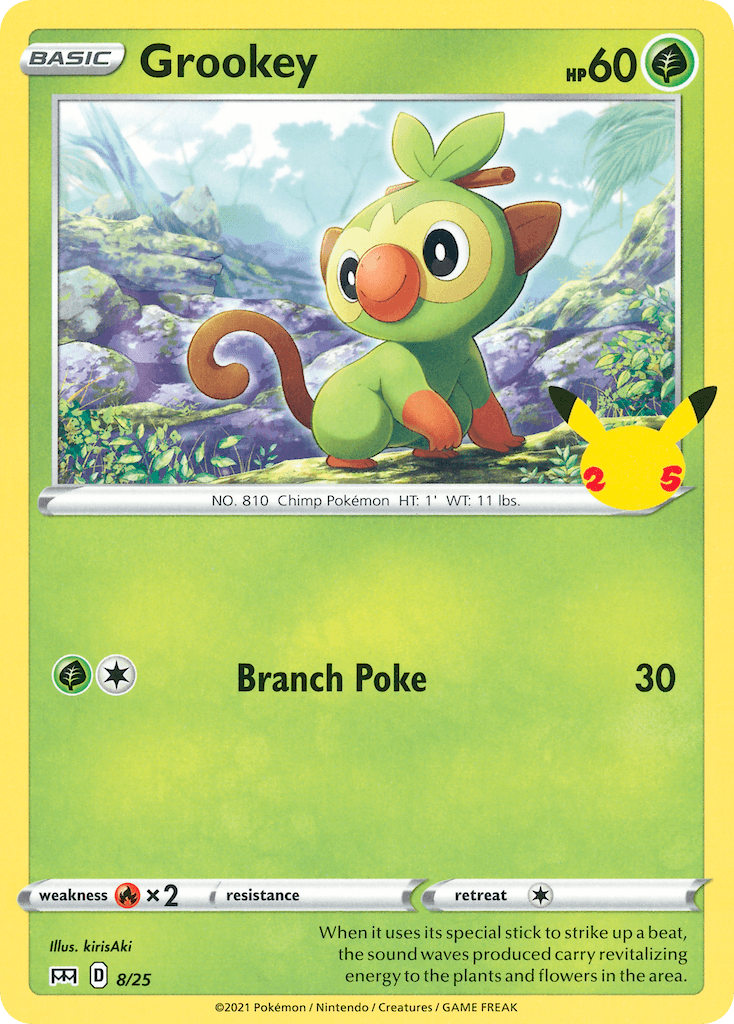 Grookey, carta 8 de McDonald's Collection 2021