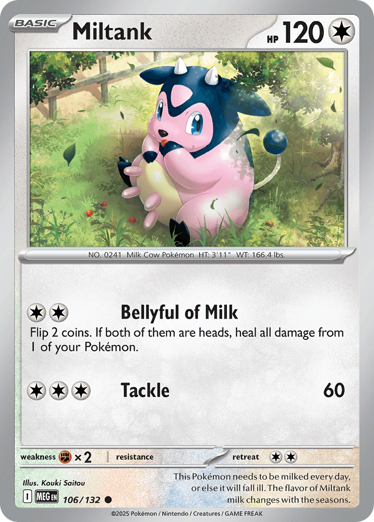 Miltank, carta 106 de Mega Evolution