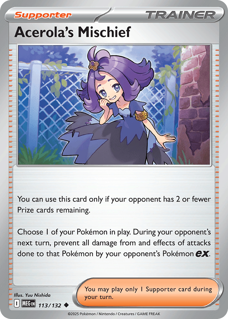 Acerola's Mischief, carta 113 de Mega Evolution
