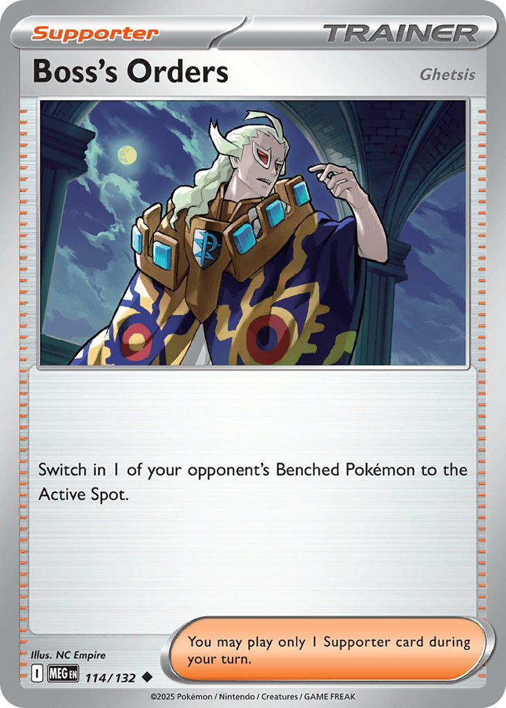 Boss's Orders, carta 114 de Mega Evolution
