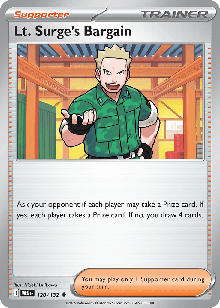 Lt. Surge's Bargain, carta 120 de Mega Evolution