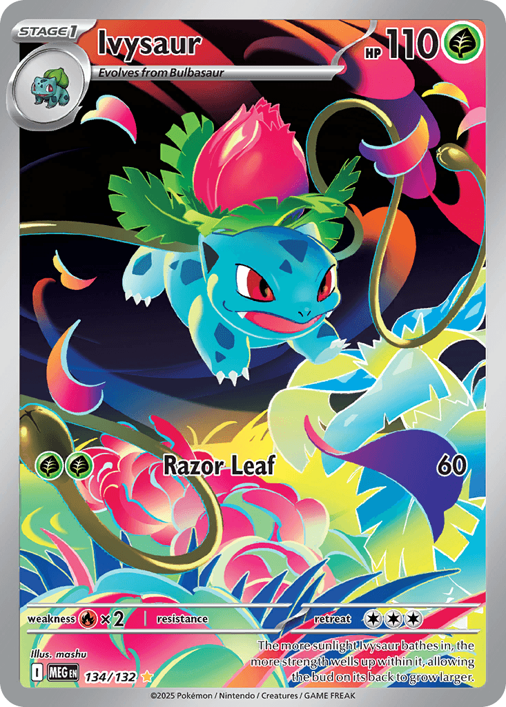 Ivysaur, carta 134 de Mega Evolution