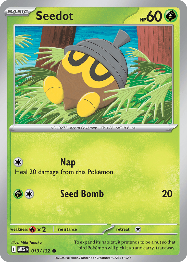 Seedot, carta 013 de Mega Evolution