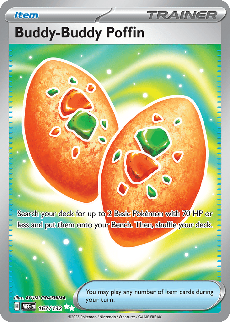 Buddy-Buddy Poffin, carta 167 de Mega Evolution
