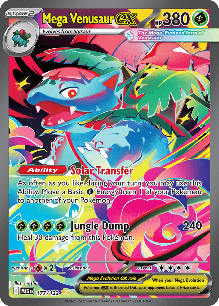 Mega Venusaur ex, carta 177 de Mega Evolution