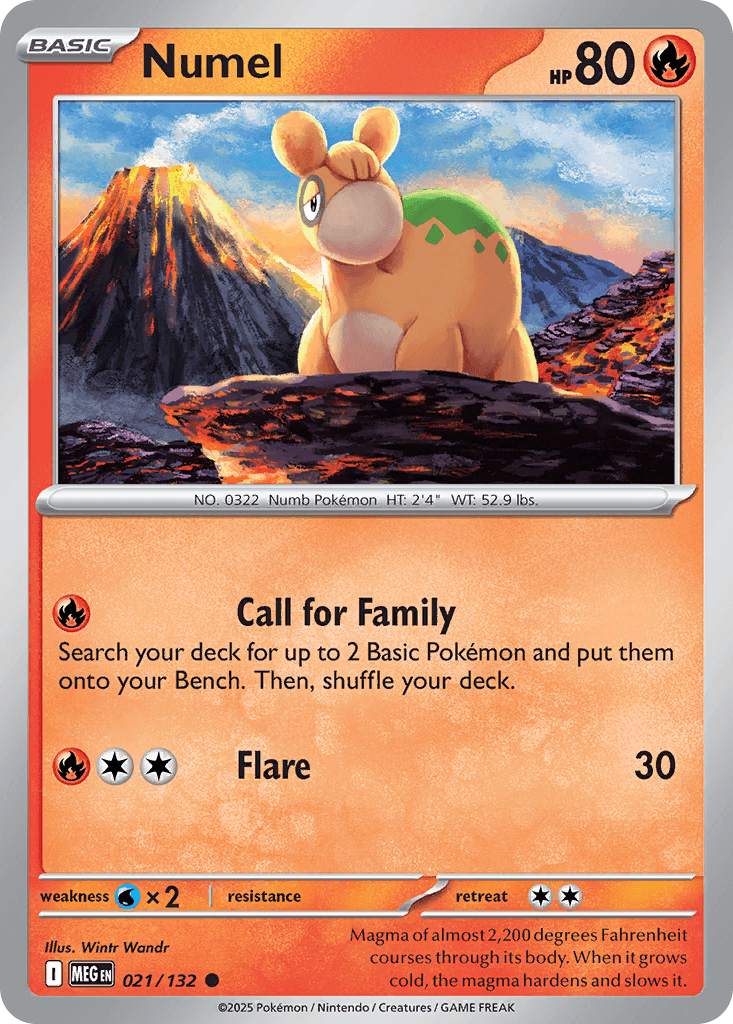 Numel, carta 021 de Mega Evolution