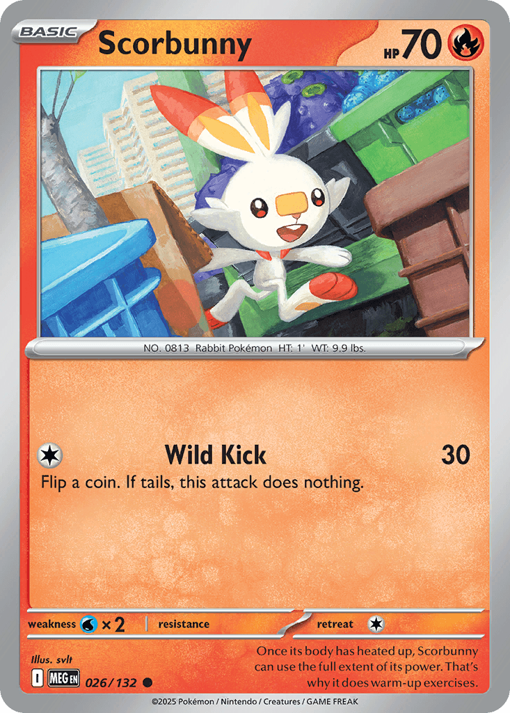 Scorbunny, carta 026 de Mega Evolution