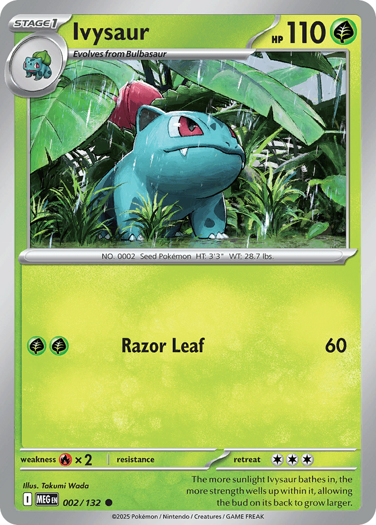Ivysaur, carta 002 de Mega Evolution