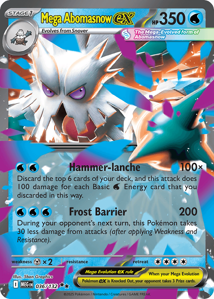 Mega Abomasnow ex, carta 036 de Mega Evolution