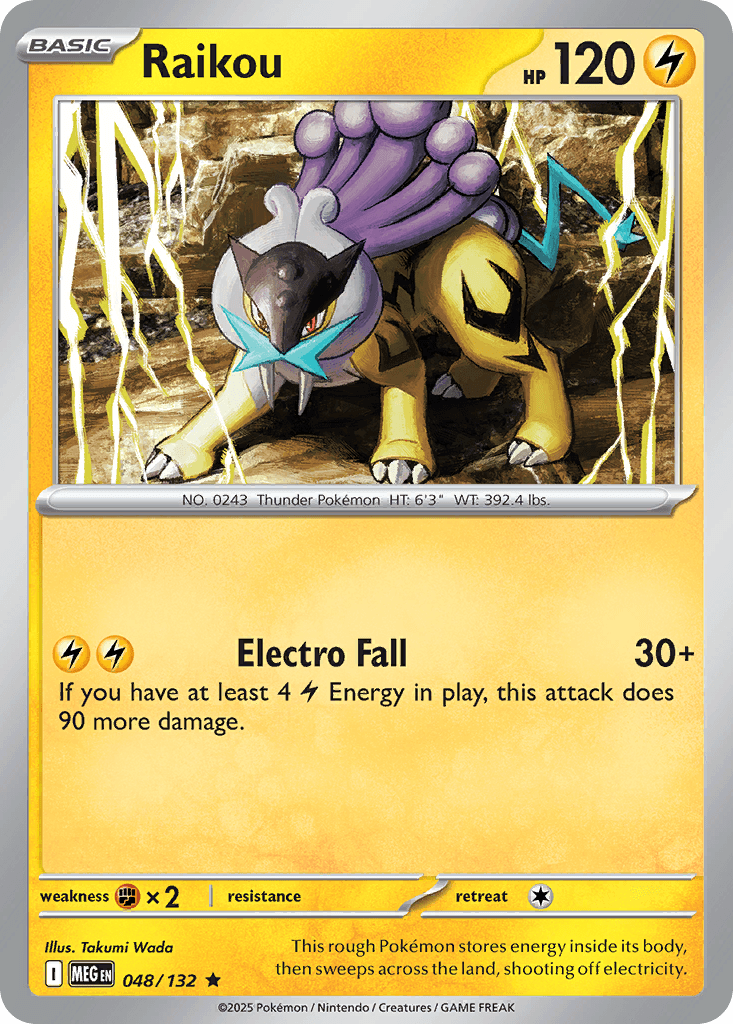 Raikou, carta 048 de Mega Evolution