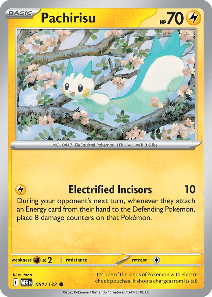 Pachirisu, carta 051 de Mega Evolution