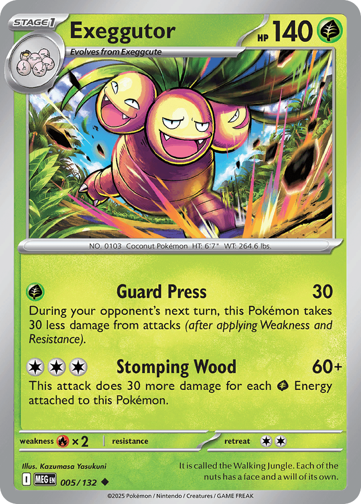 Exeggutor, carta 005 de Mega Evolution