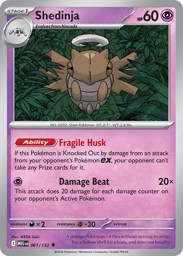 Shedinja, carta 061 de Mega Evolution
