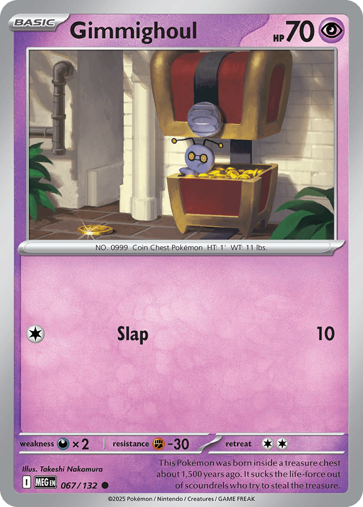 Gimmighoul, carta 067 de Mega Evolution