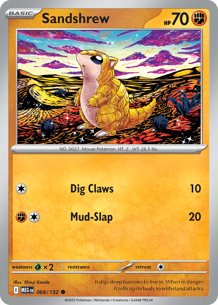 Sandshrew, carta 068 de Mega Evolution