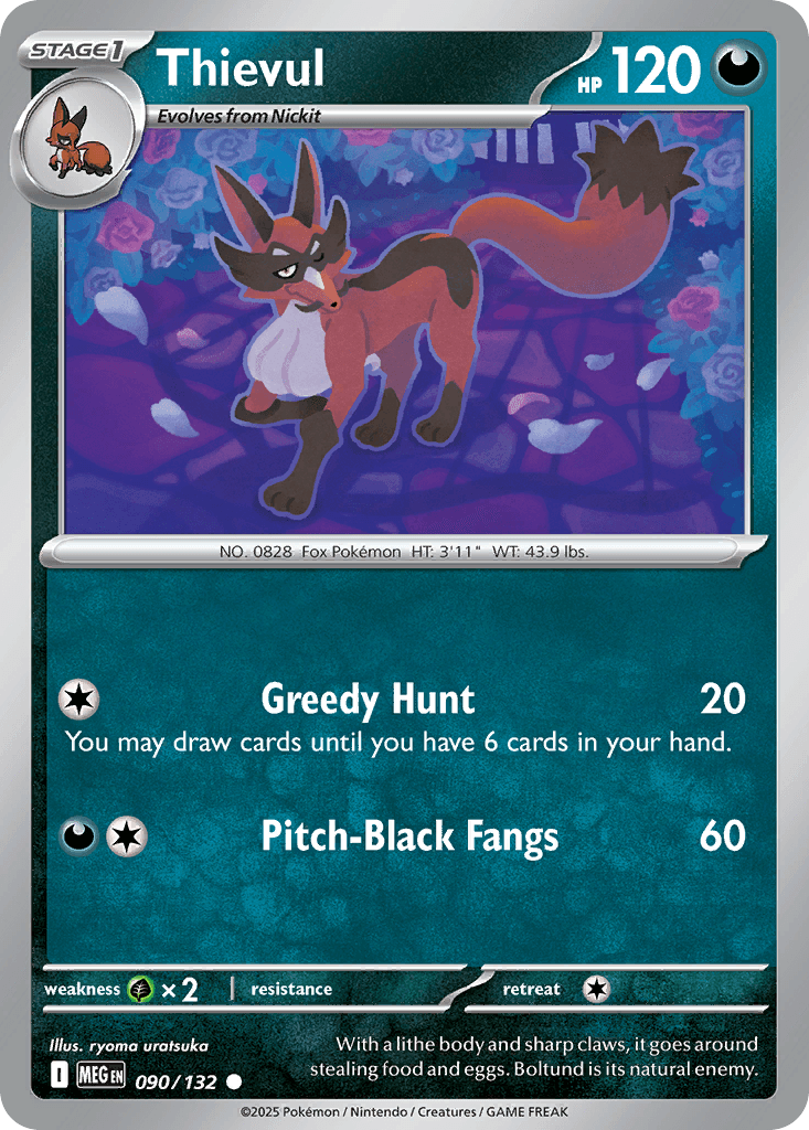 Thievul, carta 090 de Mega Evolution