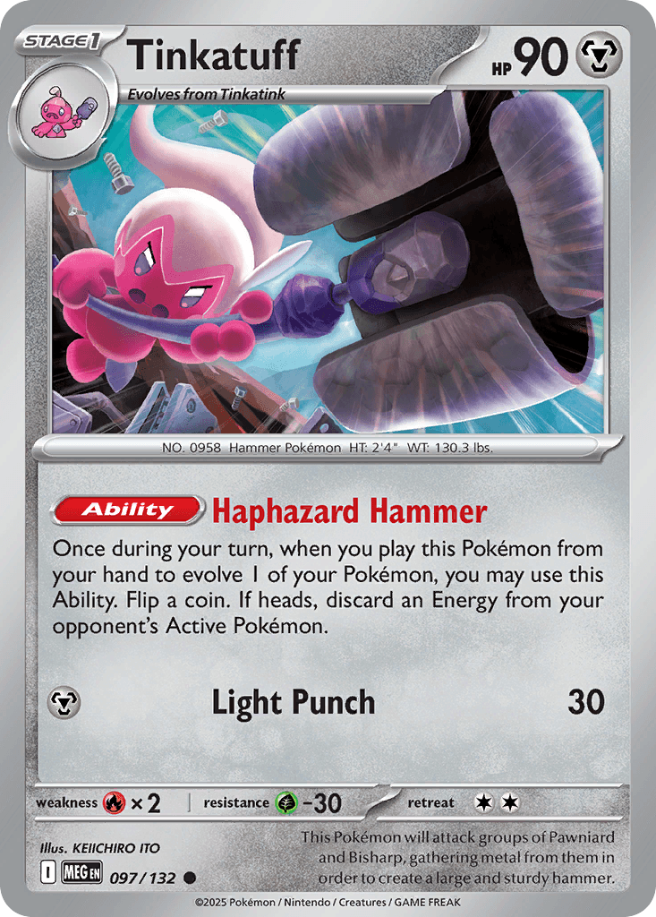 Tinkatuff, carta 097 de Mega Evolution
