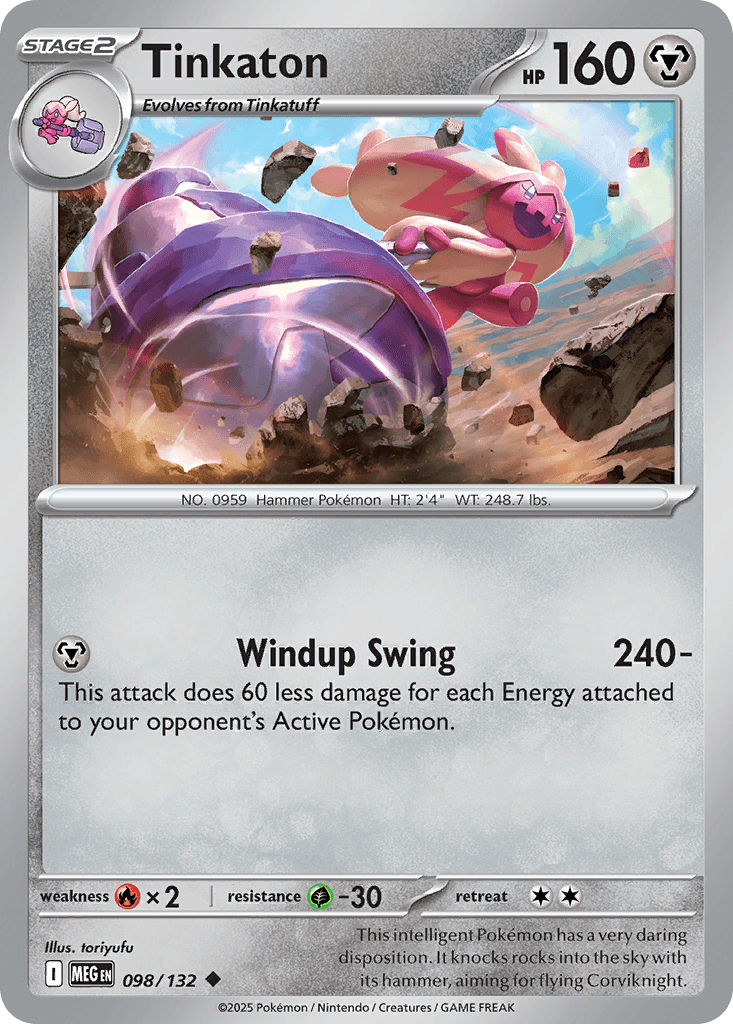 Tinkaton, carta 098 de Mega Evolution