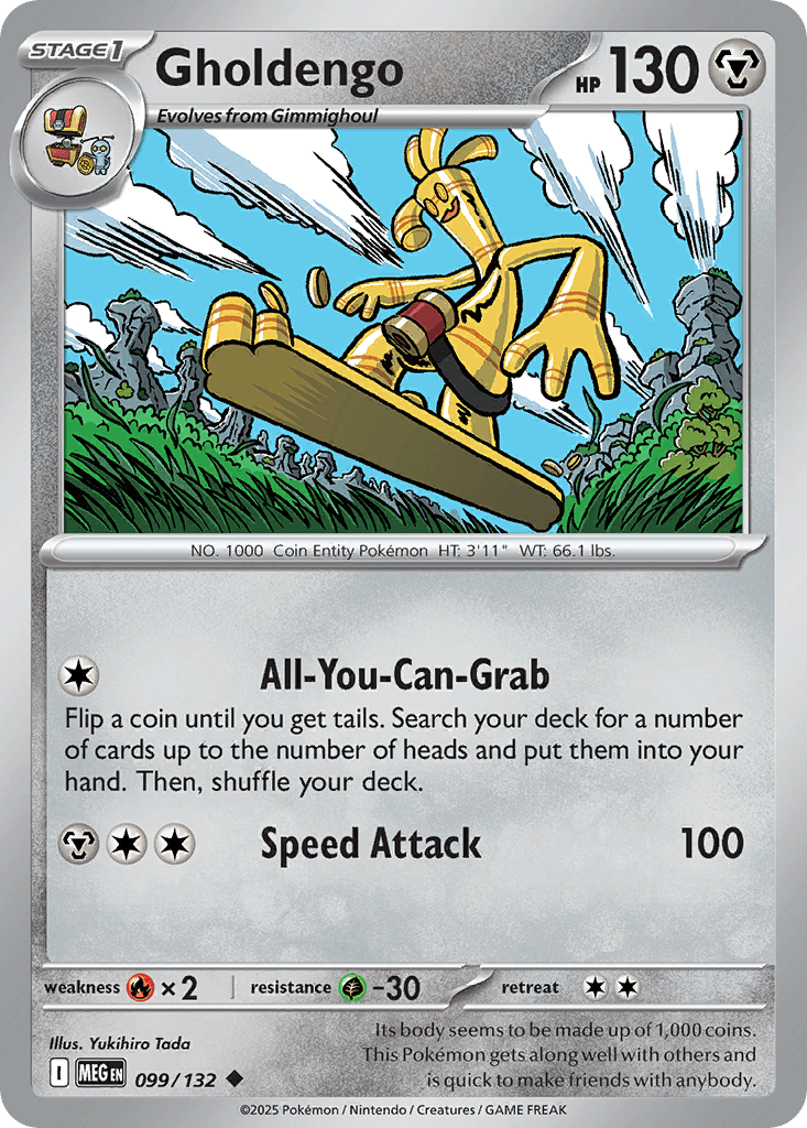 Gholdengo, carta 099 de Mega Evolution