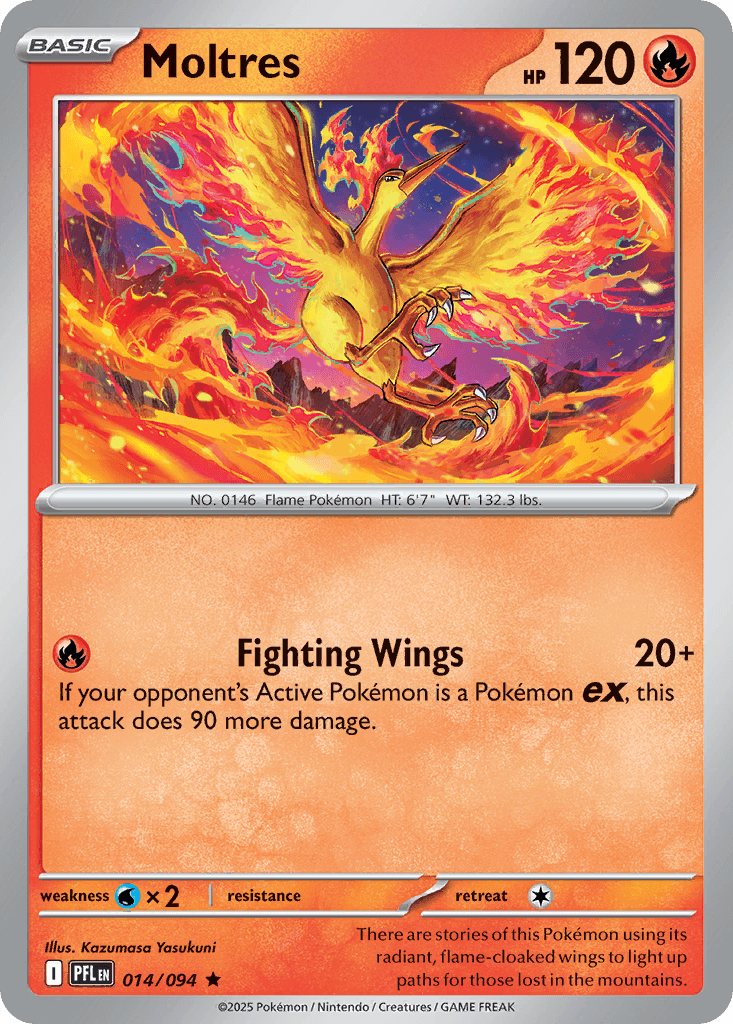 Moltres, carta 014 de Phantasmal Flames